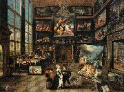 Cornelis de Baellieur Interior of a Collectors Gallery of Paintings and Objets dArt USA oil painting artist